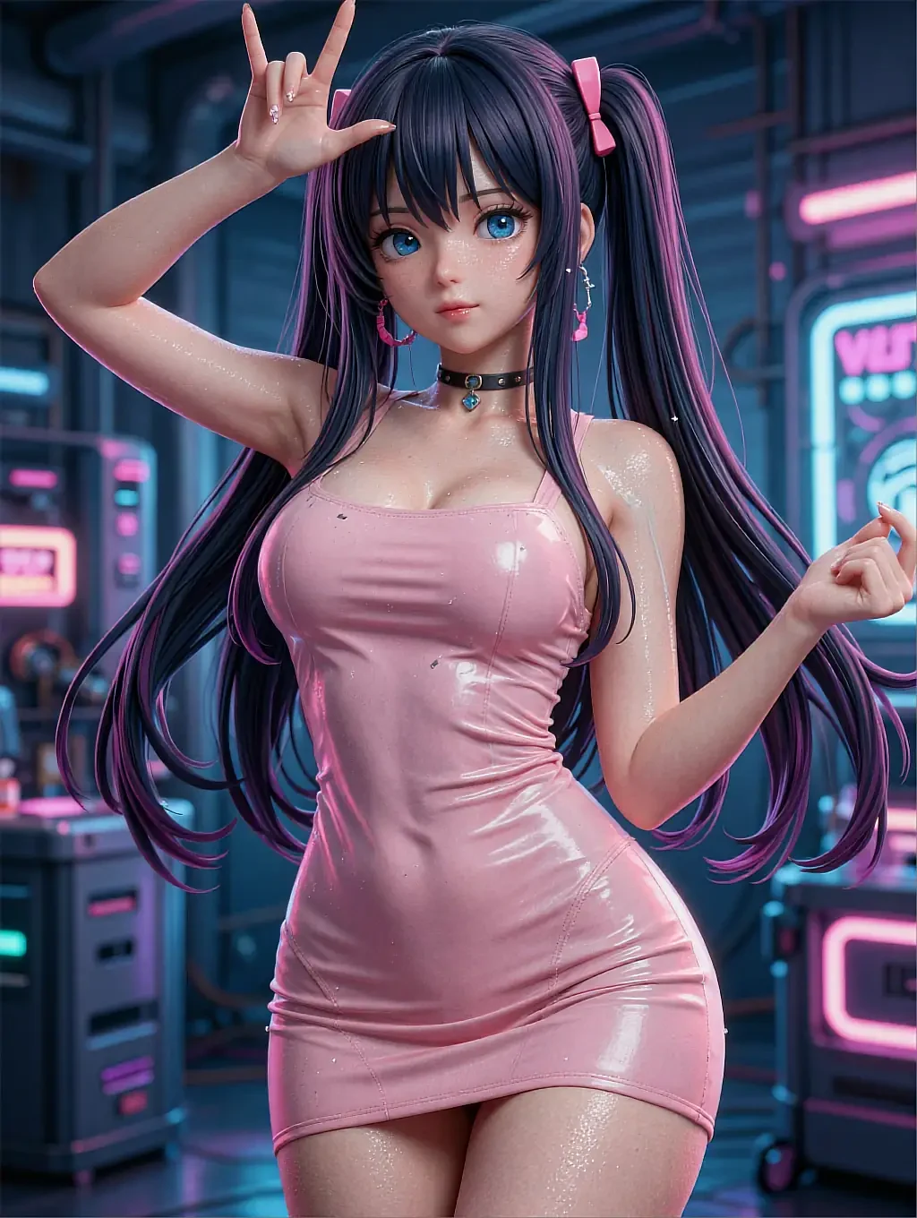 Illustrated anime character Sora, soft-spoken, pastel dreamlike scene